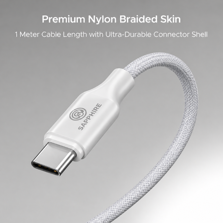 Sapphire Type C to C Charging Cable